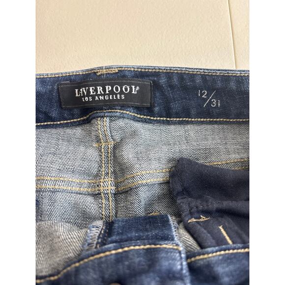 Liverpool Los Angeles High Rise Straight Medium Wash Jeans Size 12, 31 Length - Picture 5 of 12